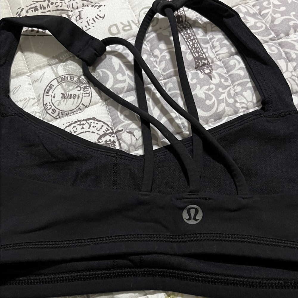 lululemon athletica Black Strappy Sports Bra